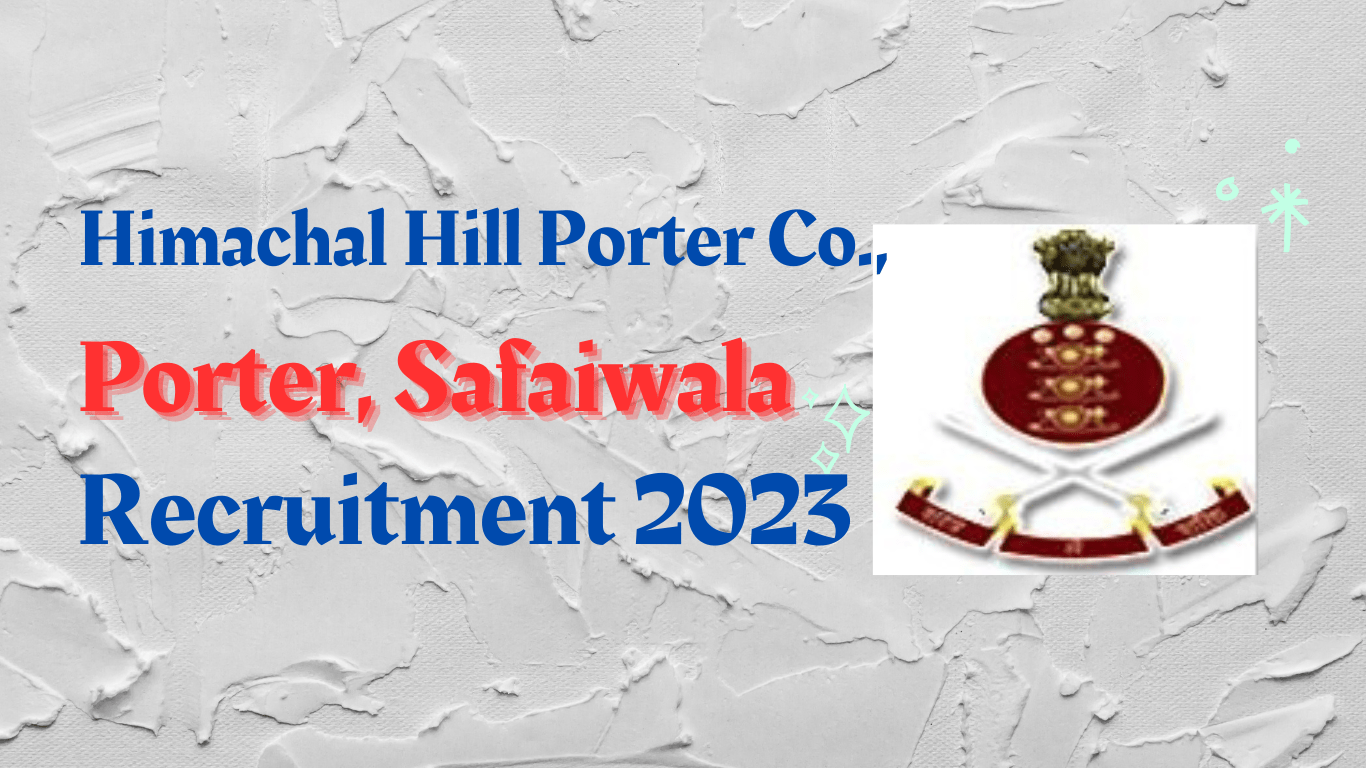 136 (I) Inf Bde Gp Porter Coy Himachal Hill Porter Company 2023 EJC