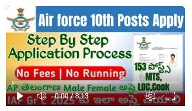 Air Force Group C Recruitment 2025 Application Form Fill up for 153 ...