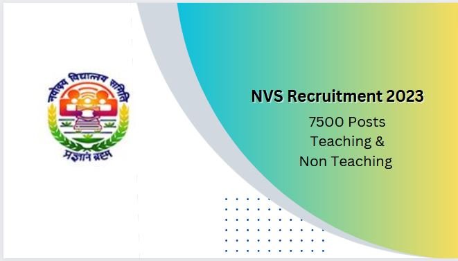 NVS Recruitment 2023 Teaching Non Teaching Apply - EJC Official